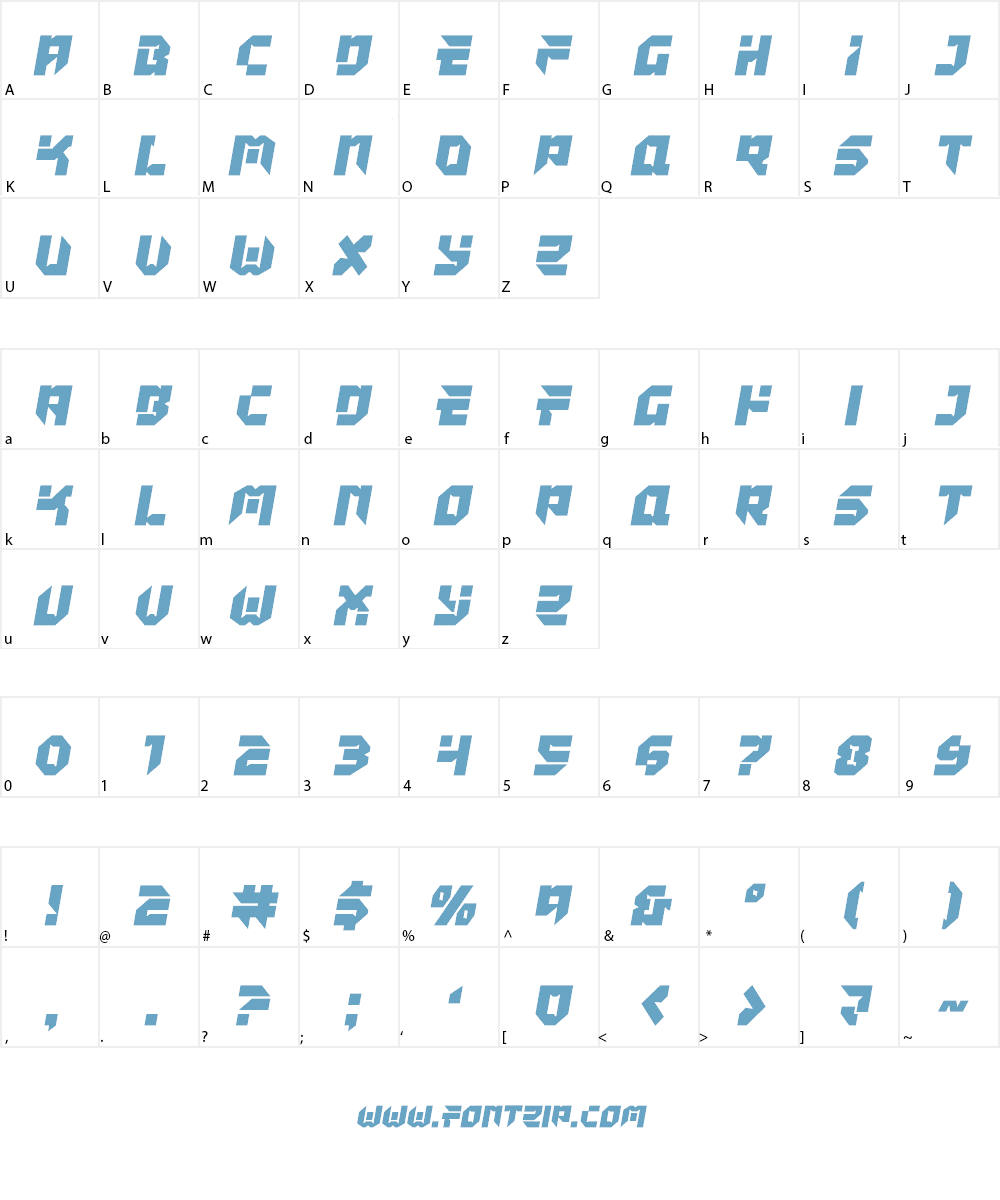 Tokyo Drifter Font Character