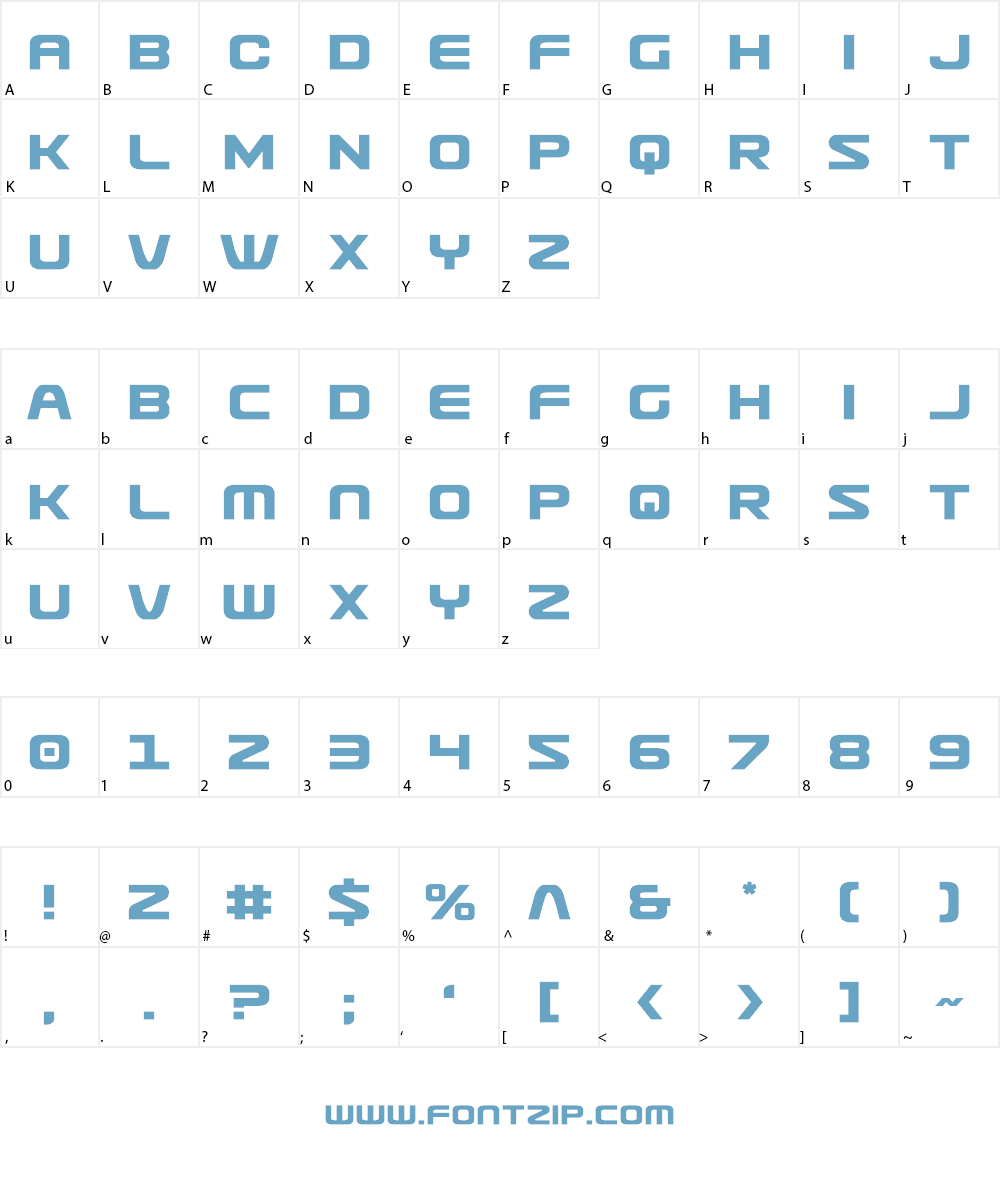 Usuzi Font Character
