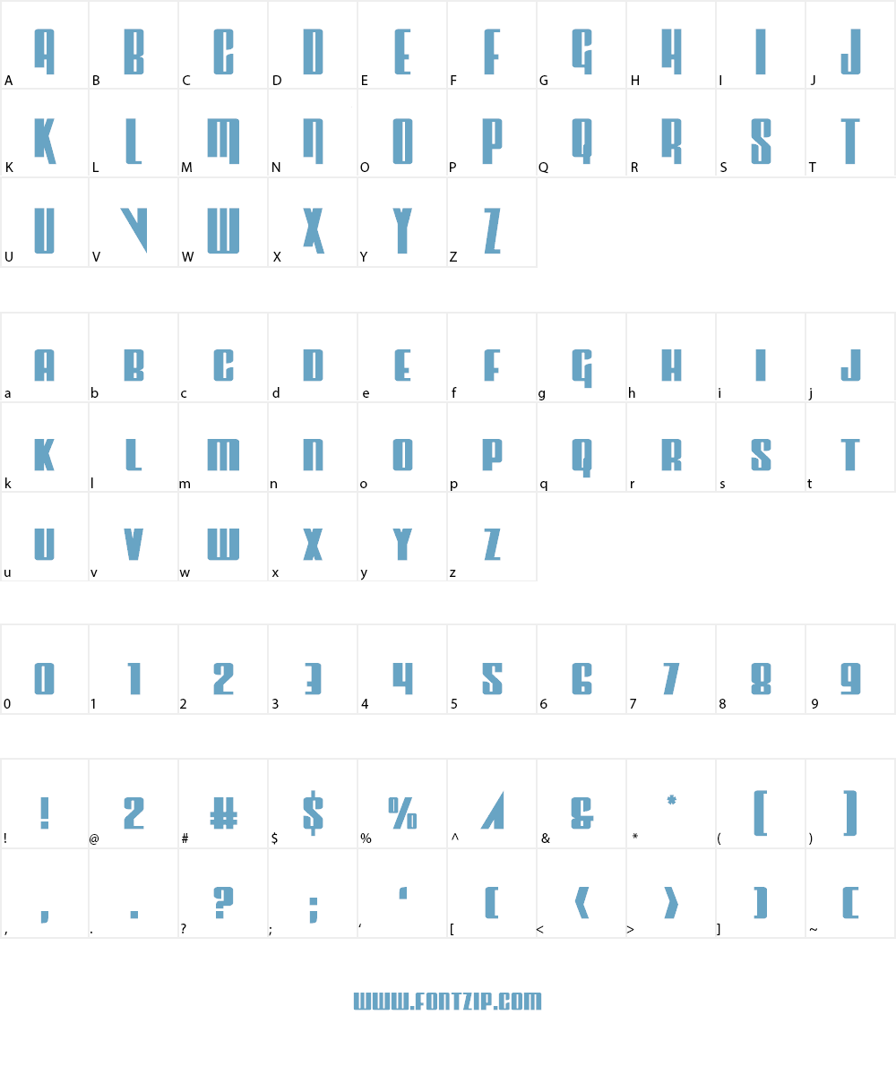 Vindicator Font Character