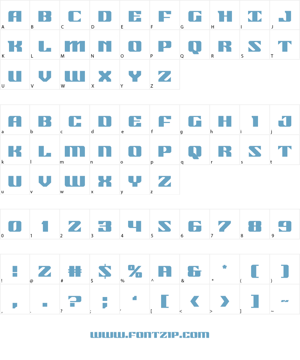 21 Gun Salute Font Character