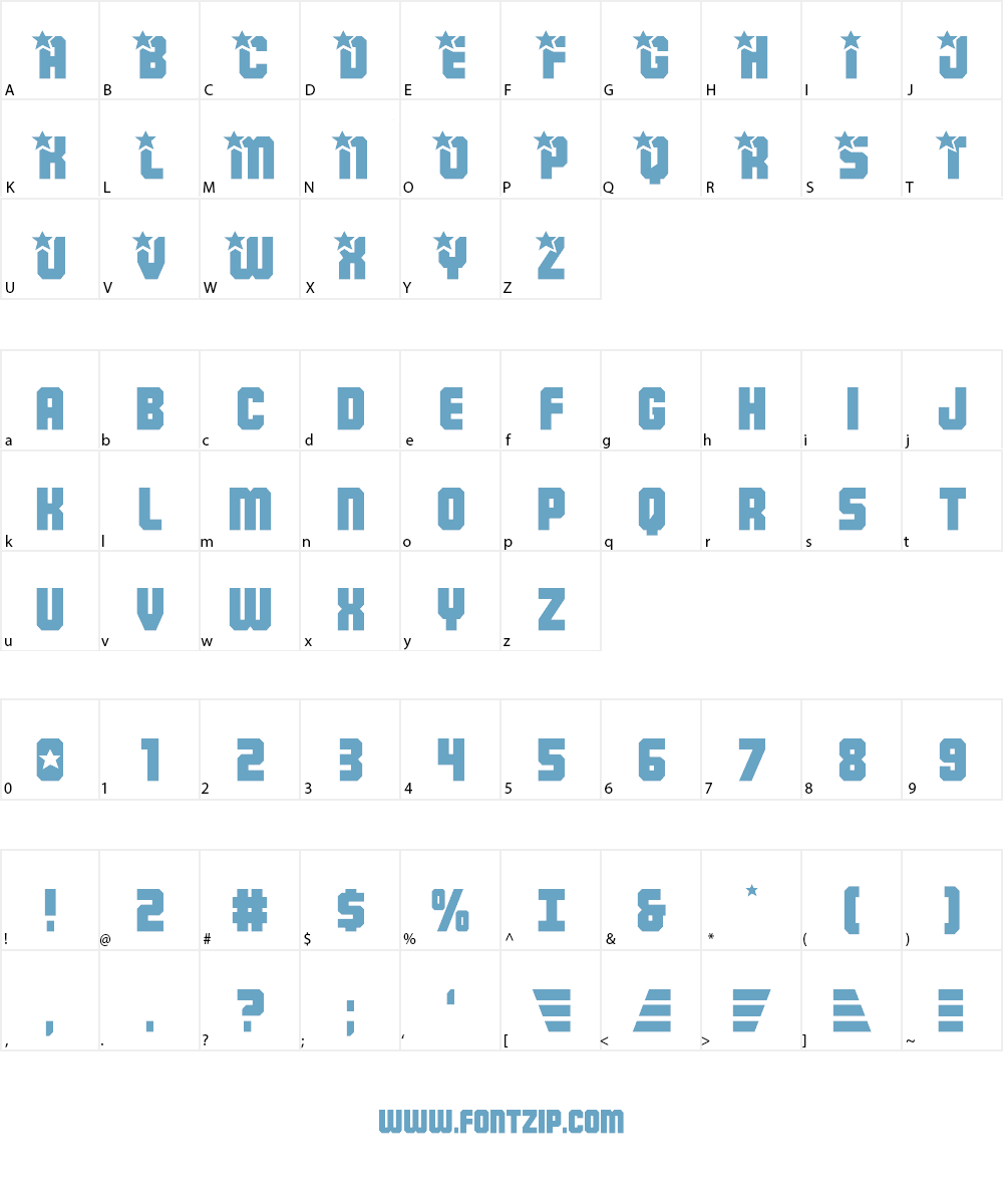 Army Rangers Font Character