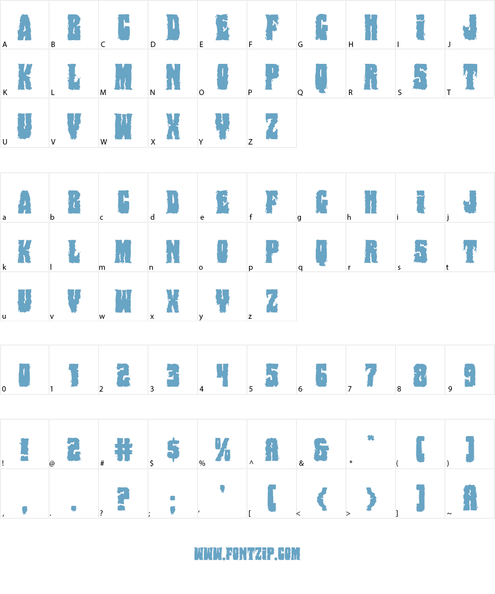 Bog Beast Font Character