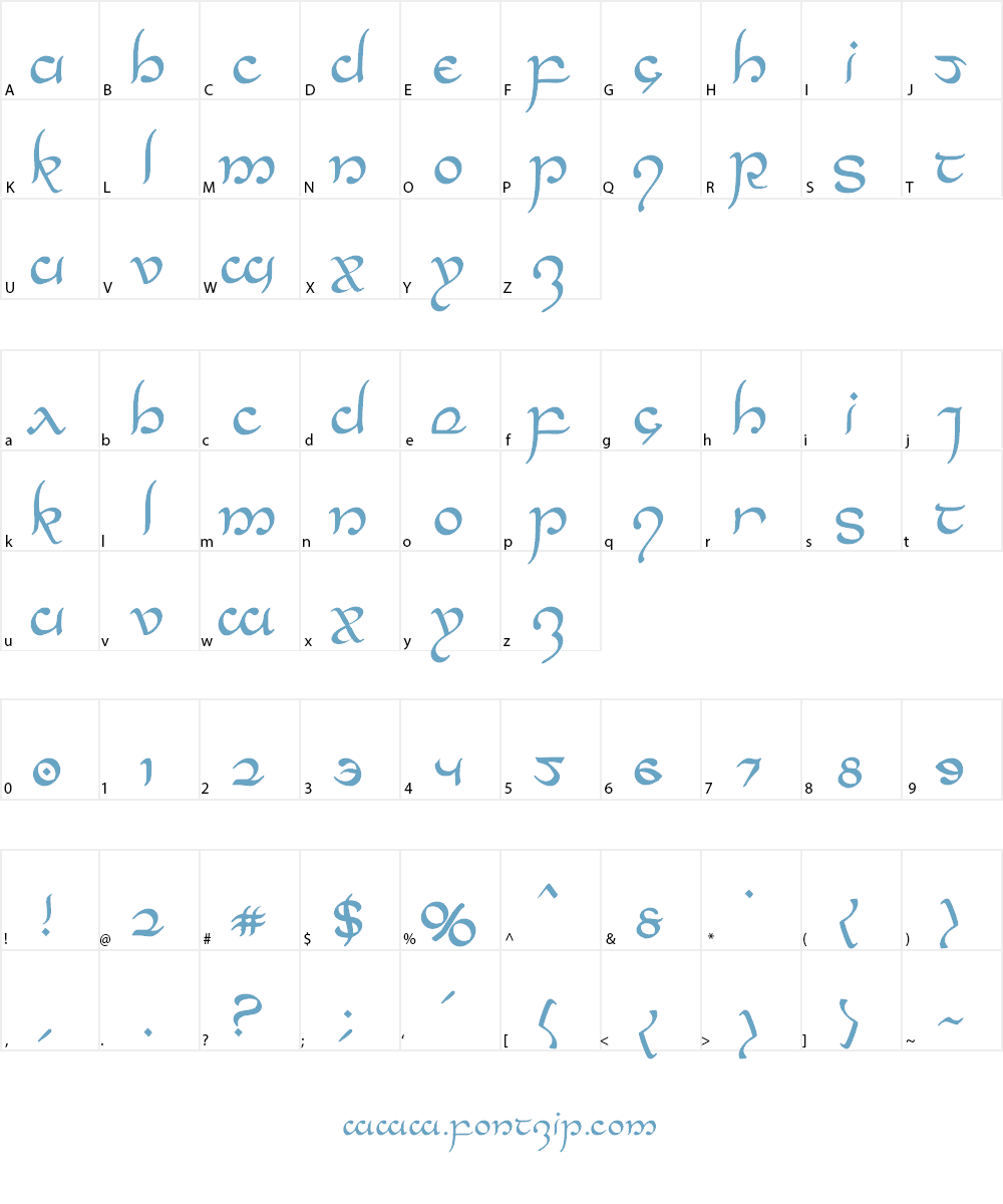 Half-Elven Font Character