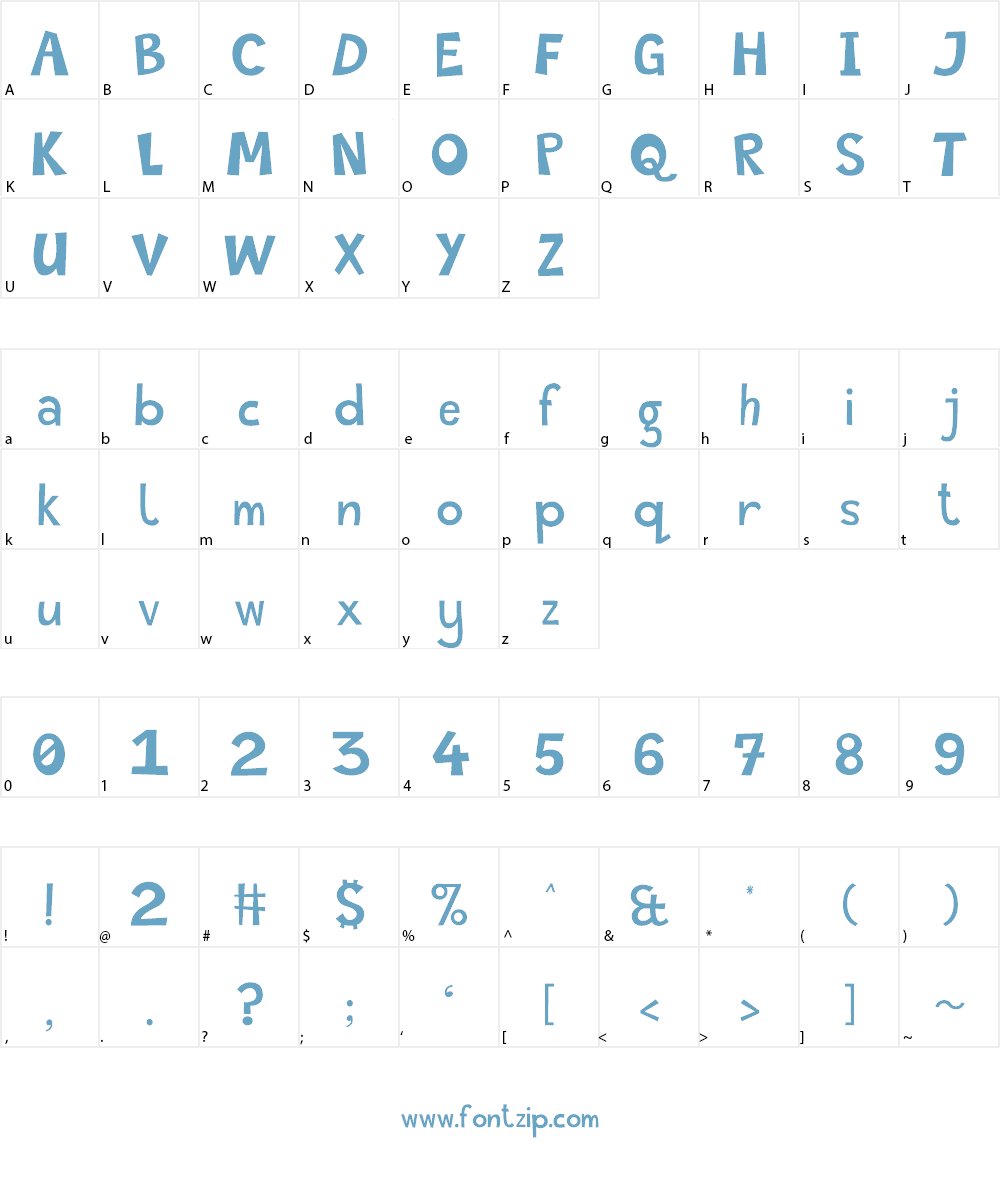 Super Liam Sans Extreme Font Character