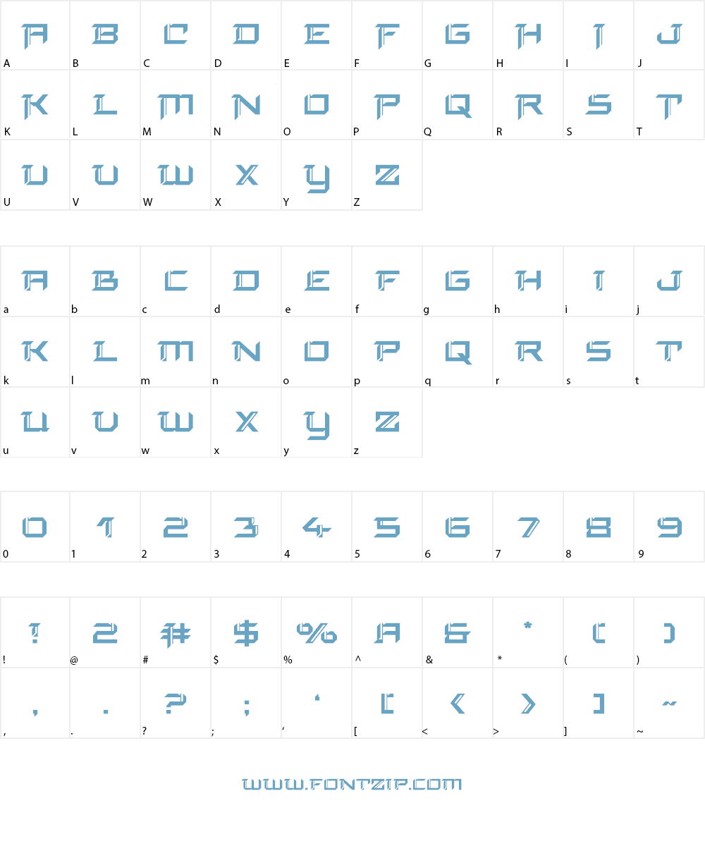 Final Front Font Character
