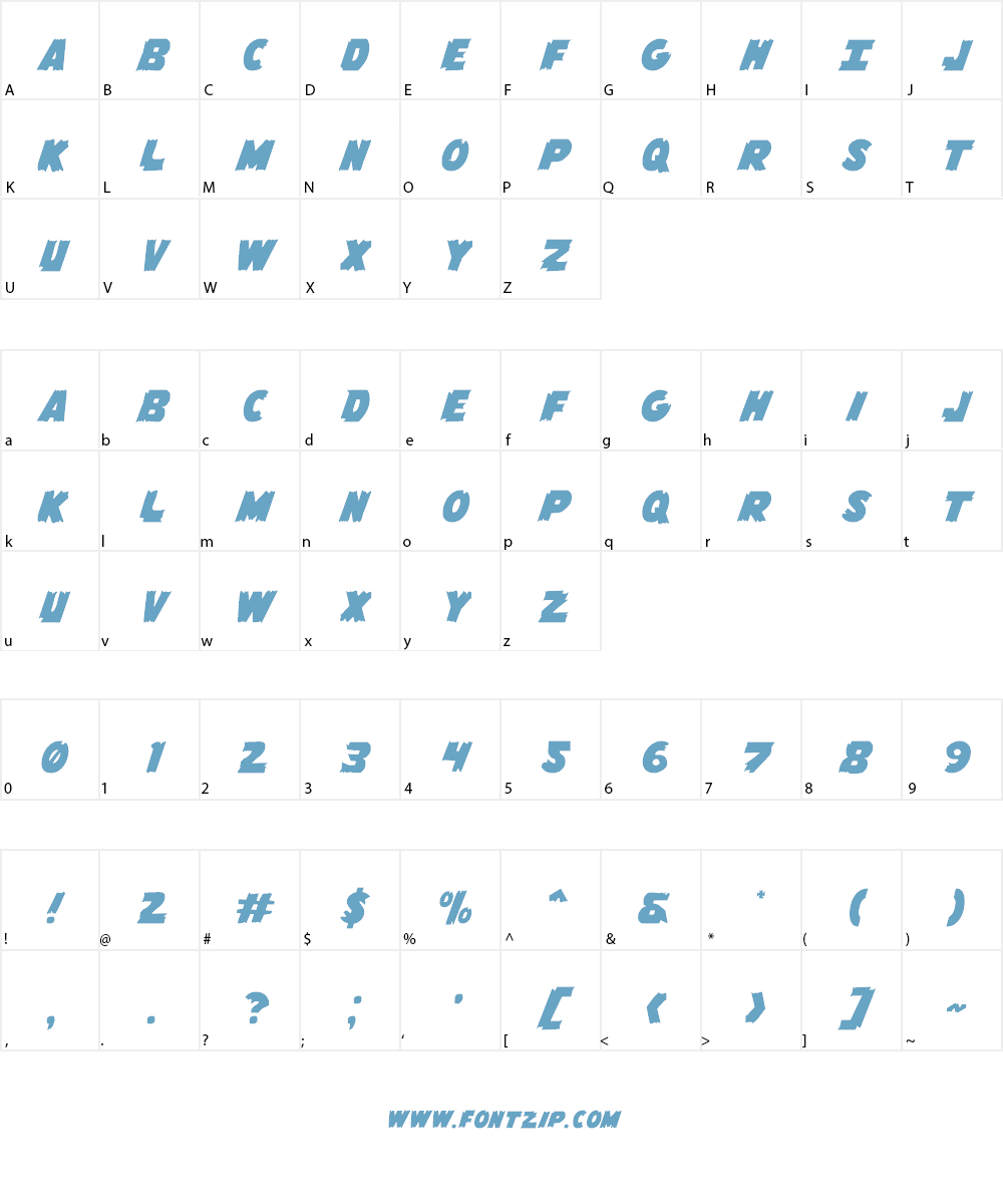 Flying Leatherneck Font Character