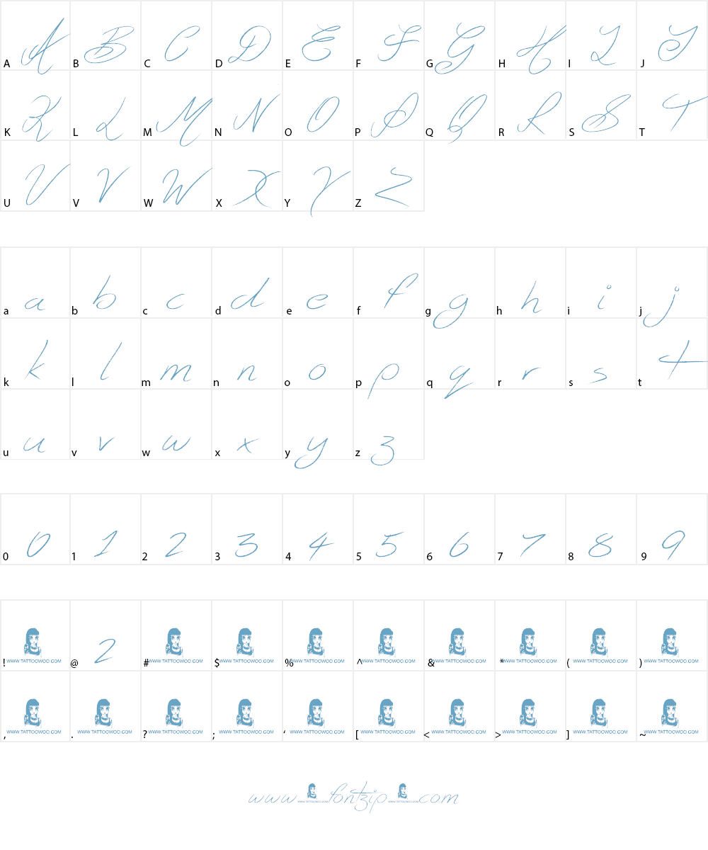 Ghosting Font Character