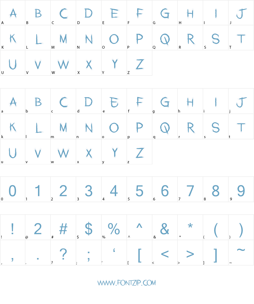 Jacknife Font Character