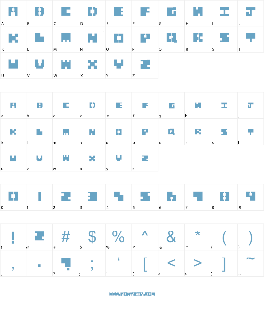 Chunk Font Character