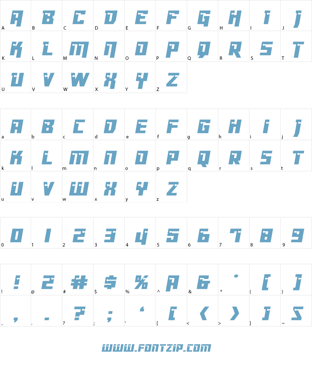 Dangerbot Font Character