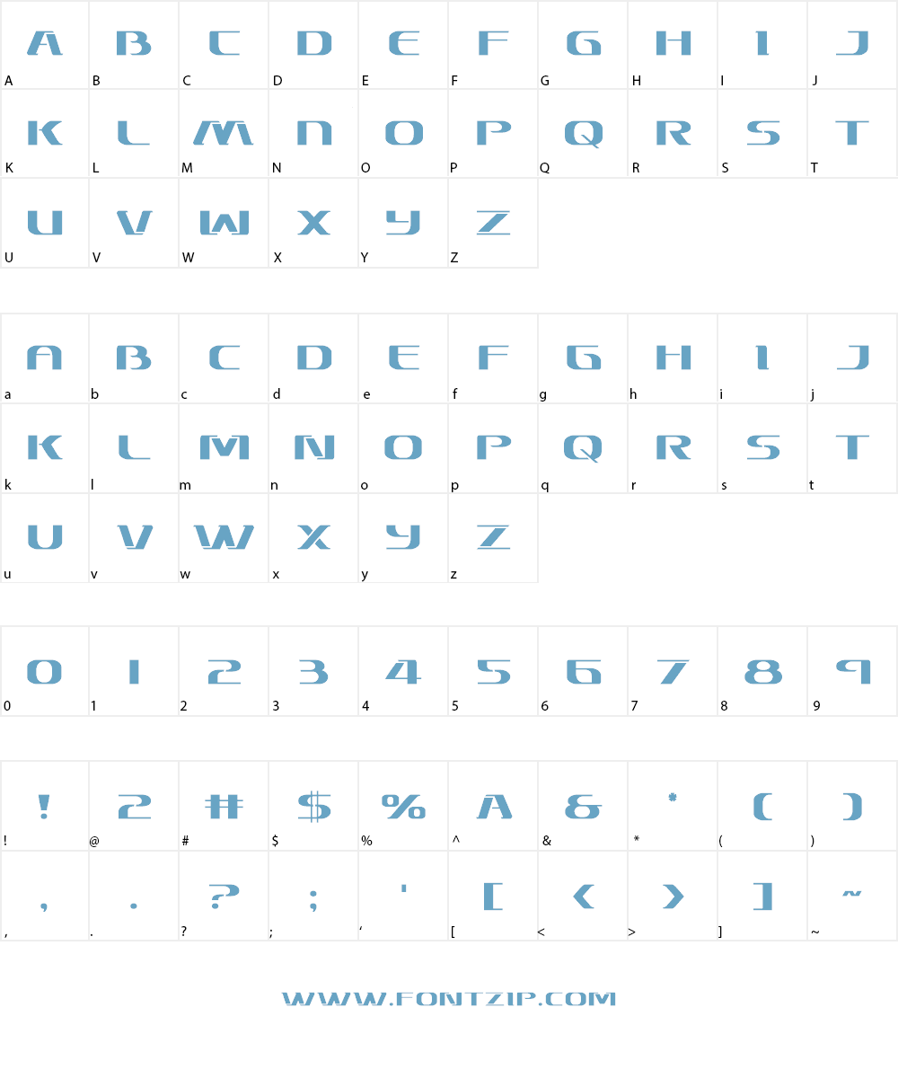 Sky Marshal Font Character