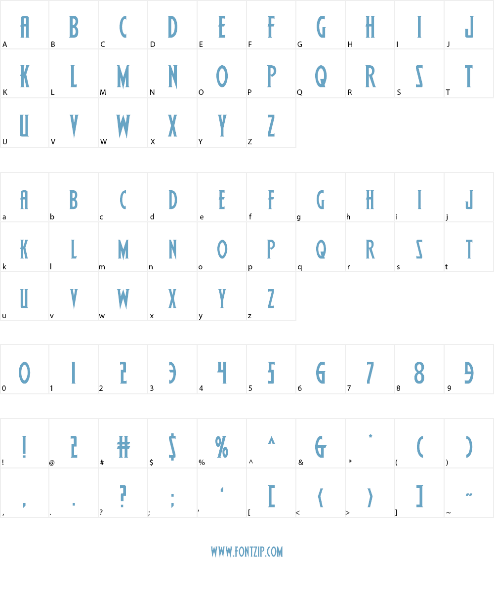 Wolf's Bane Font Character