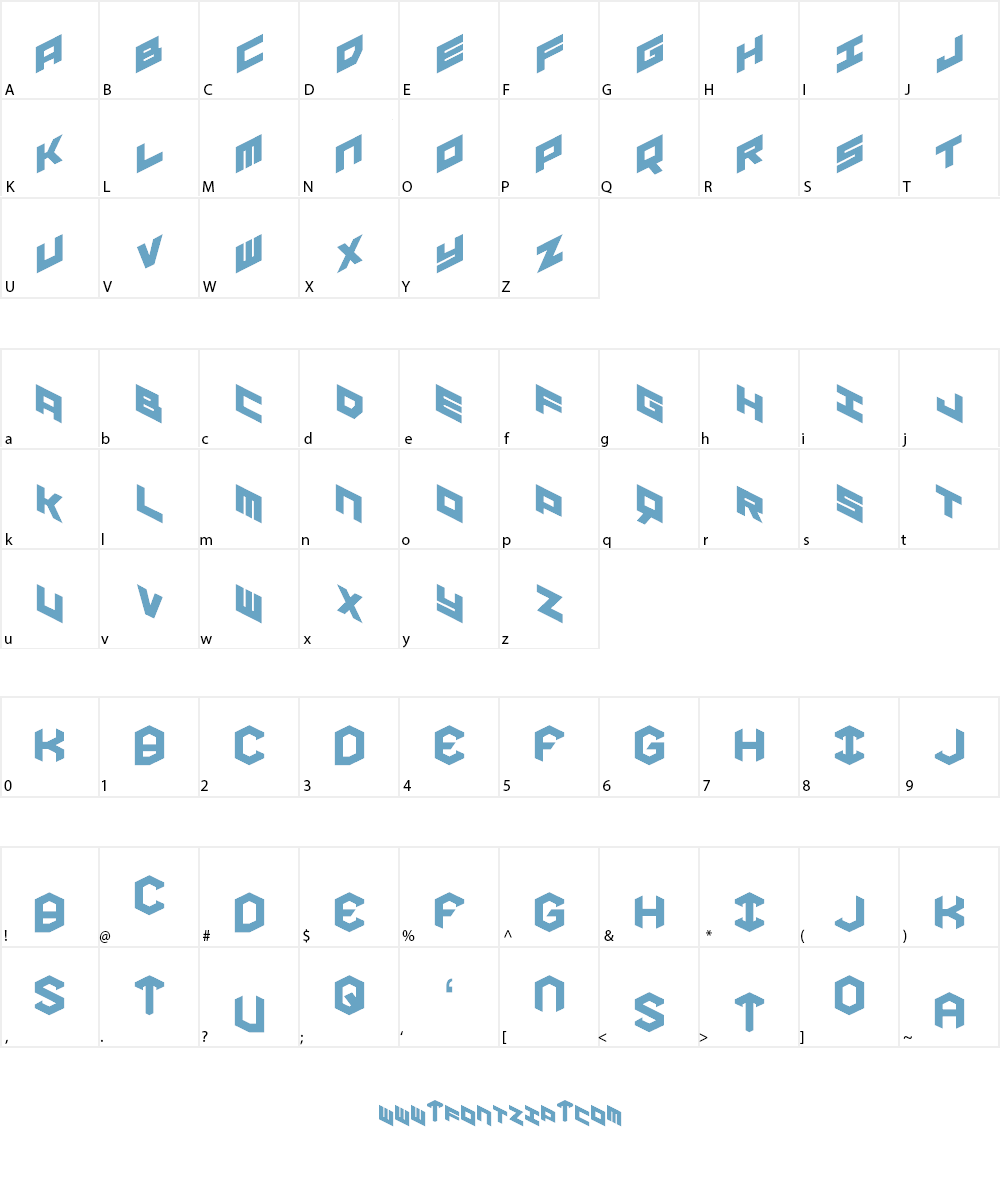 YAY USA Font Character