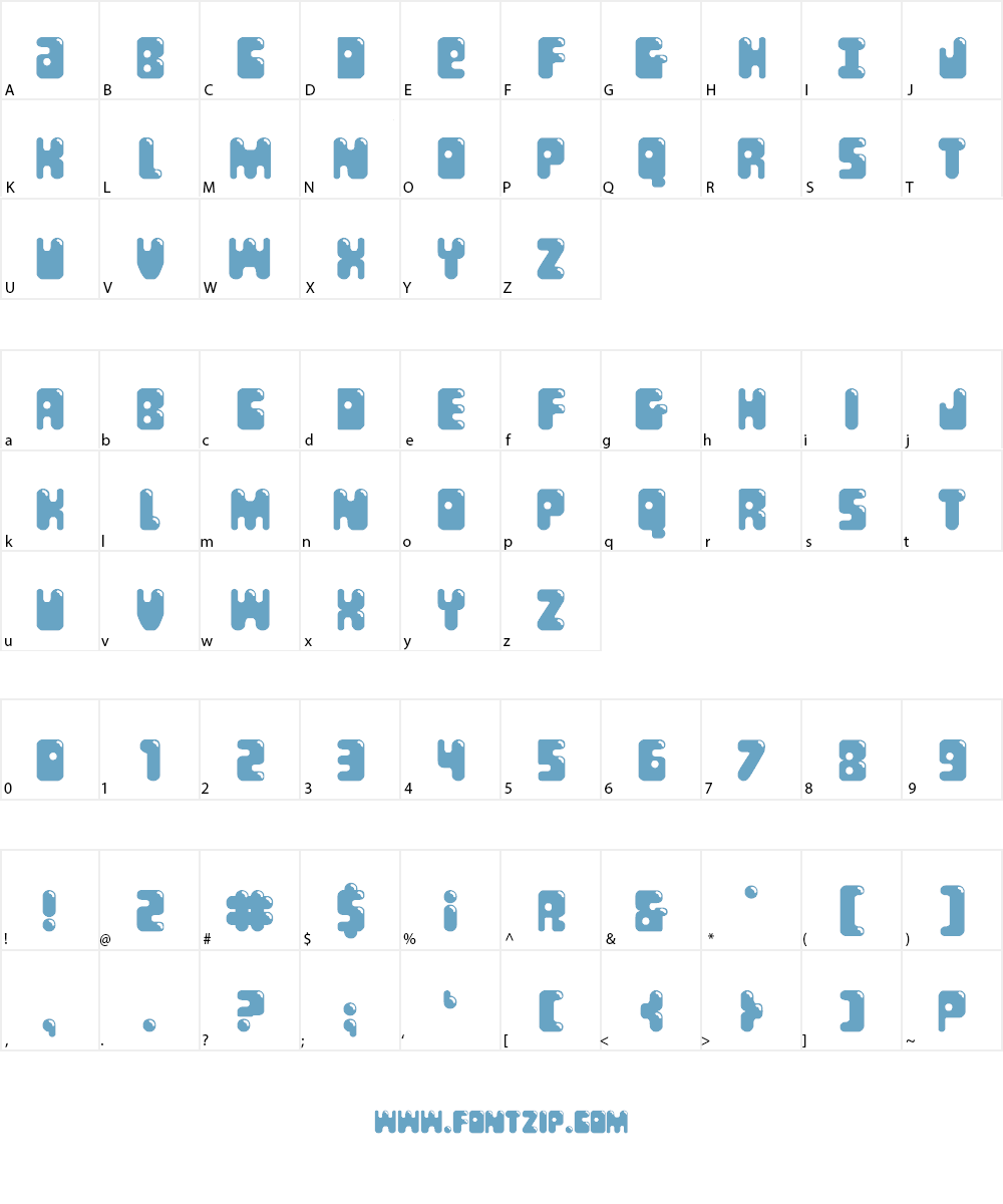 Bubble Butt Font Character