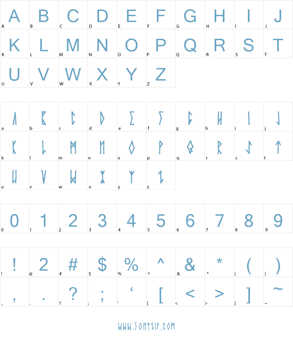 Cvlt Rvne Demo Font Character