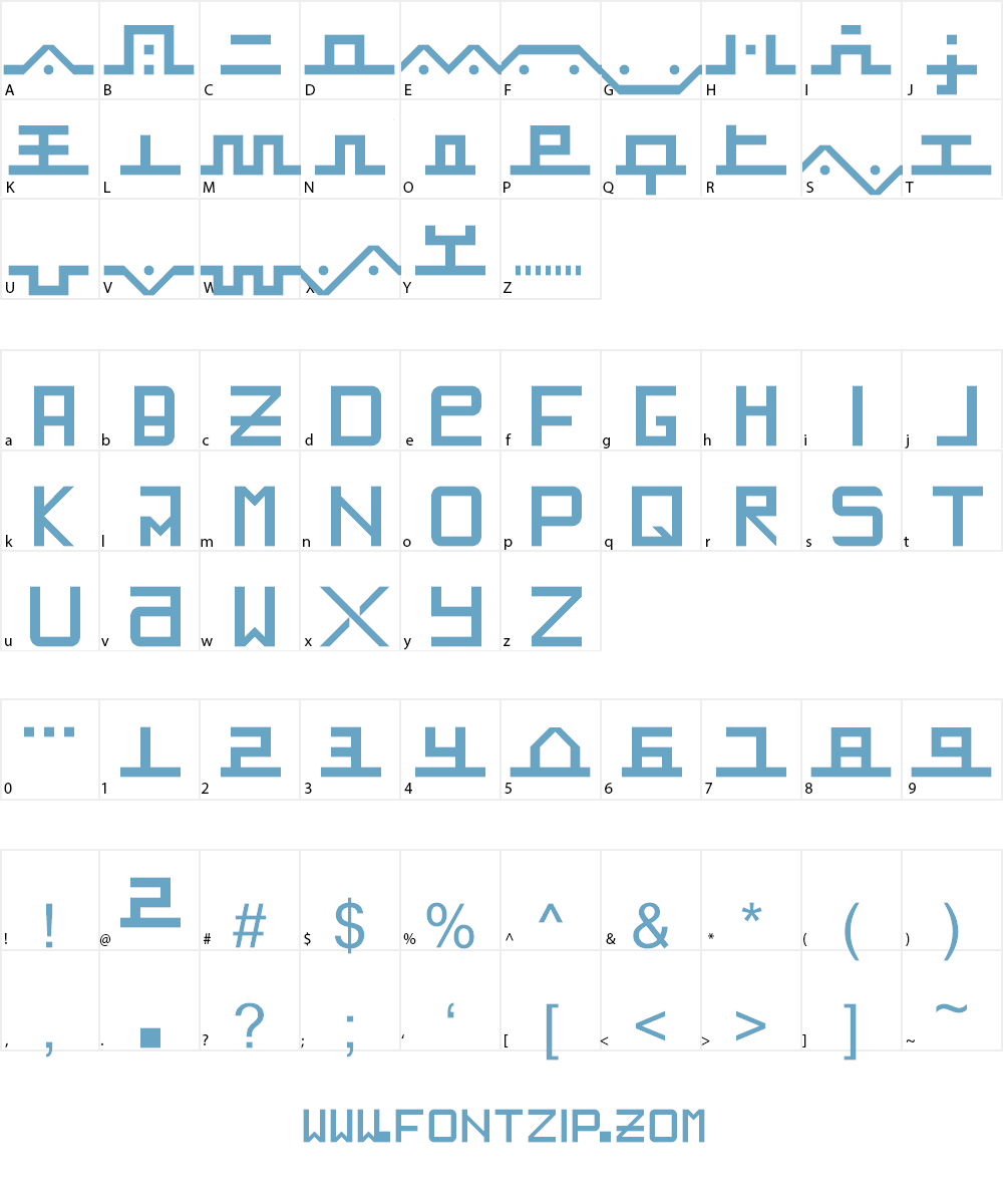 EARTH WAVE Font Character