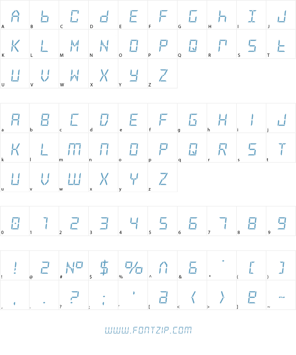 Frozen Crystal Font Character