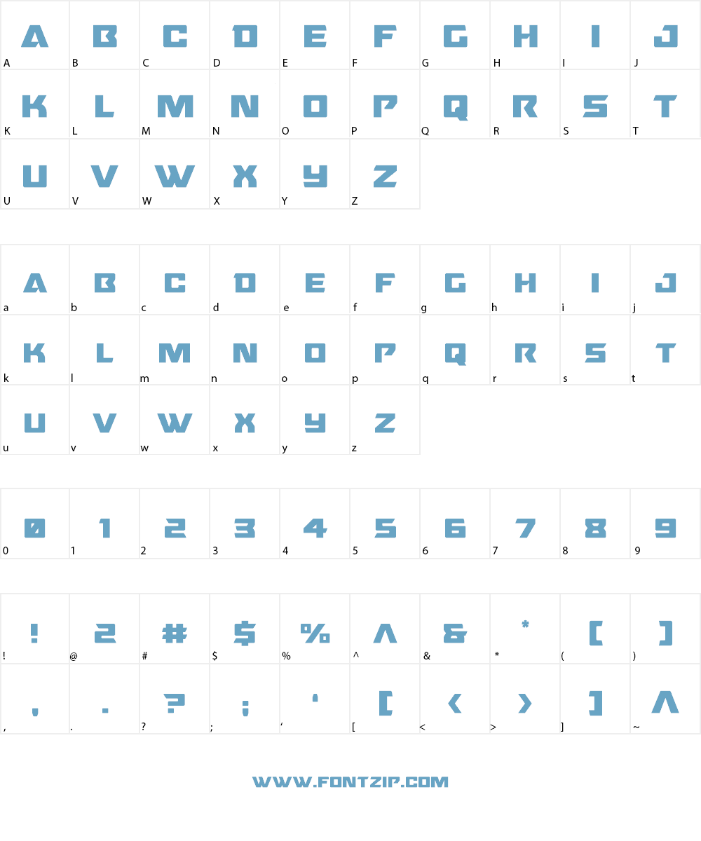 Oceanic Drift Font Character