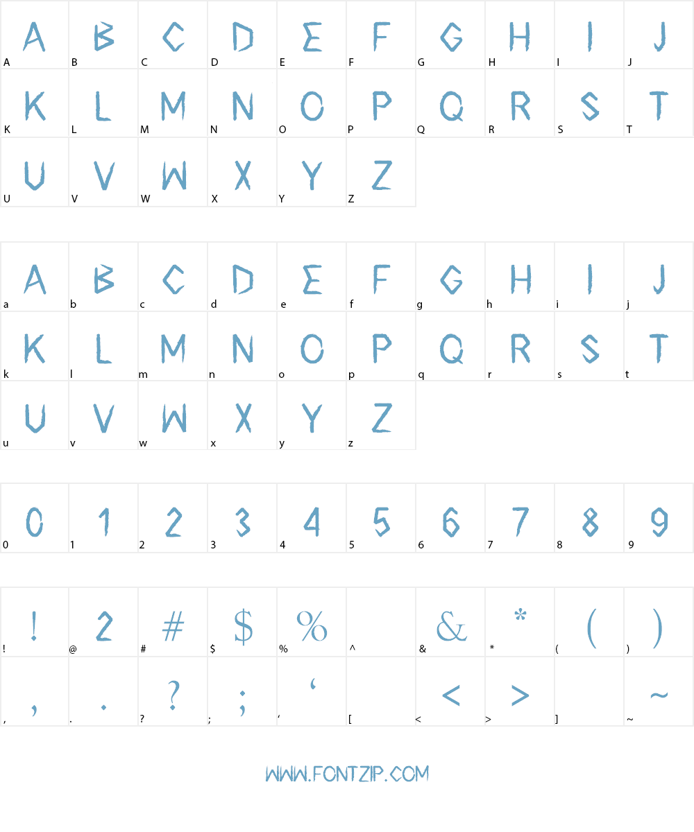 Surfbreaks Font Character
