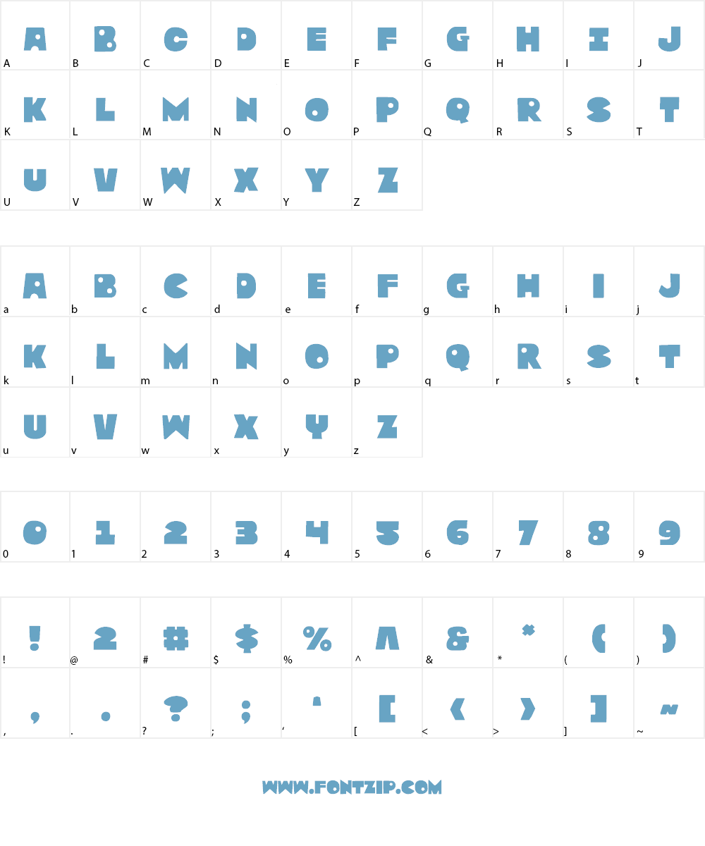 Zounderkite Font Character
