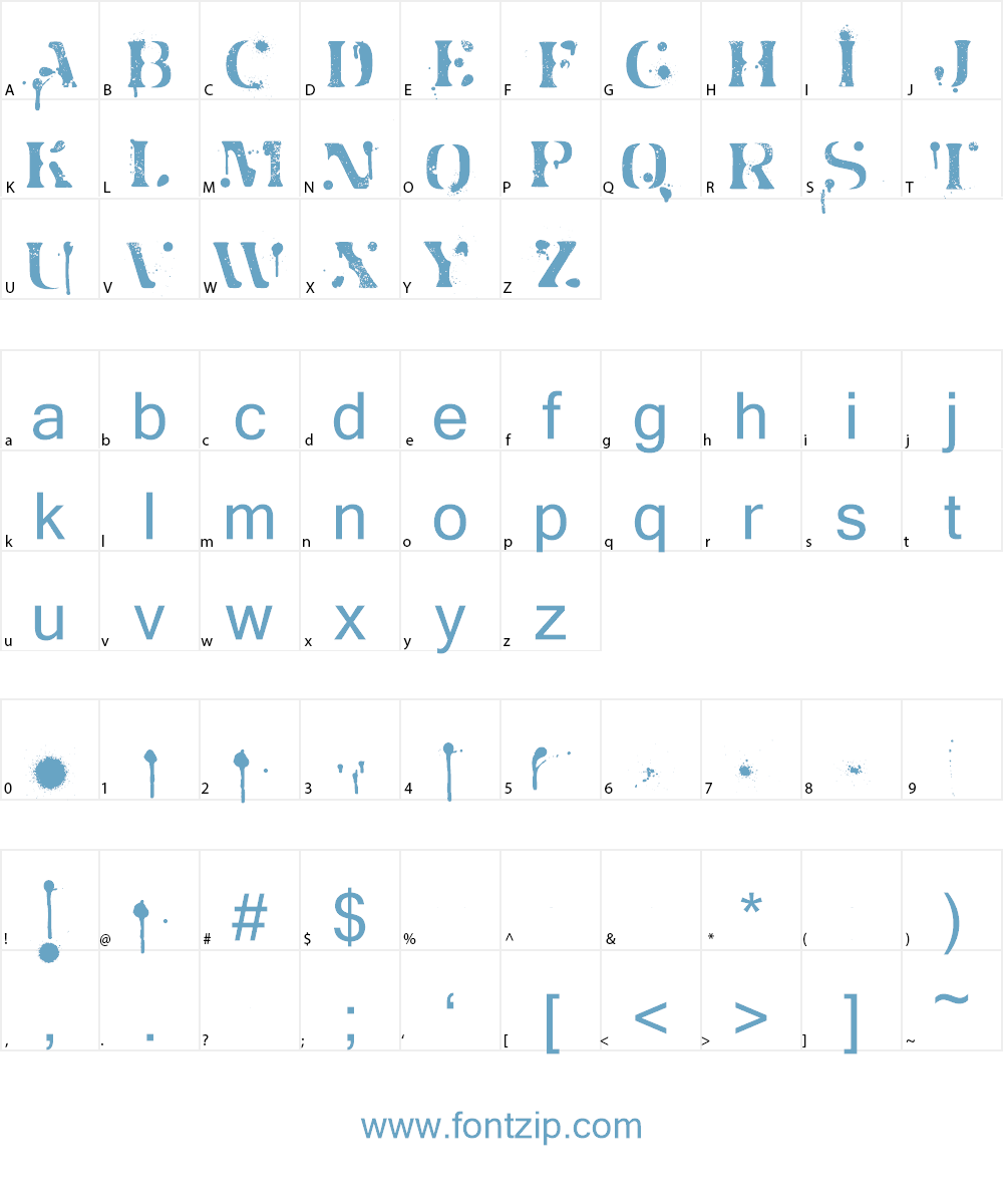 Jot Spray Paint Font Character