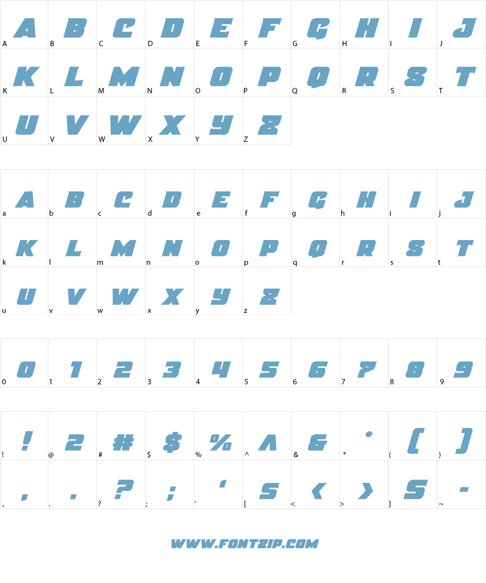 Justice Font Character