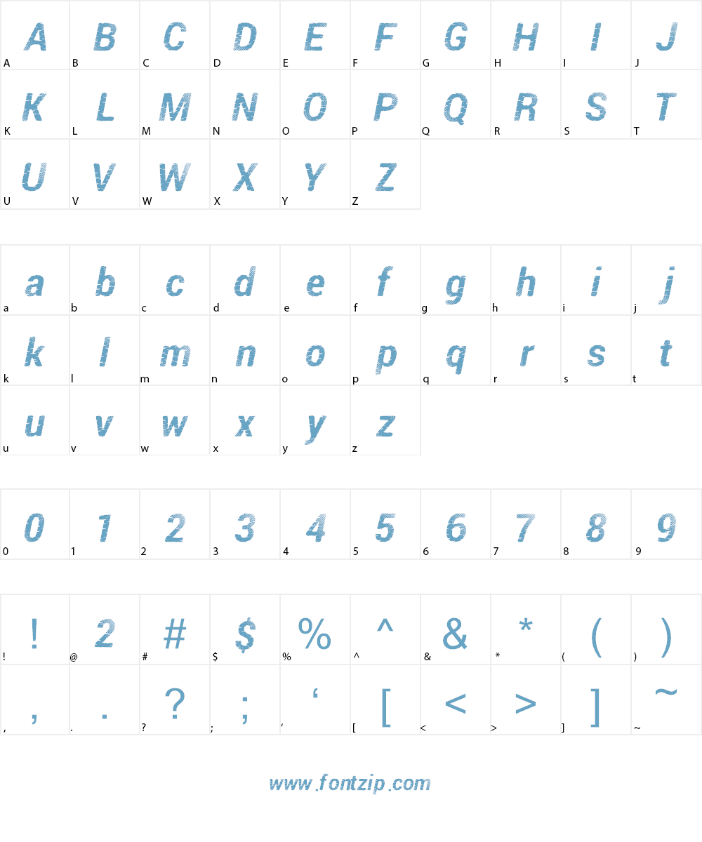 PirateDisco Font Character