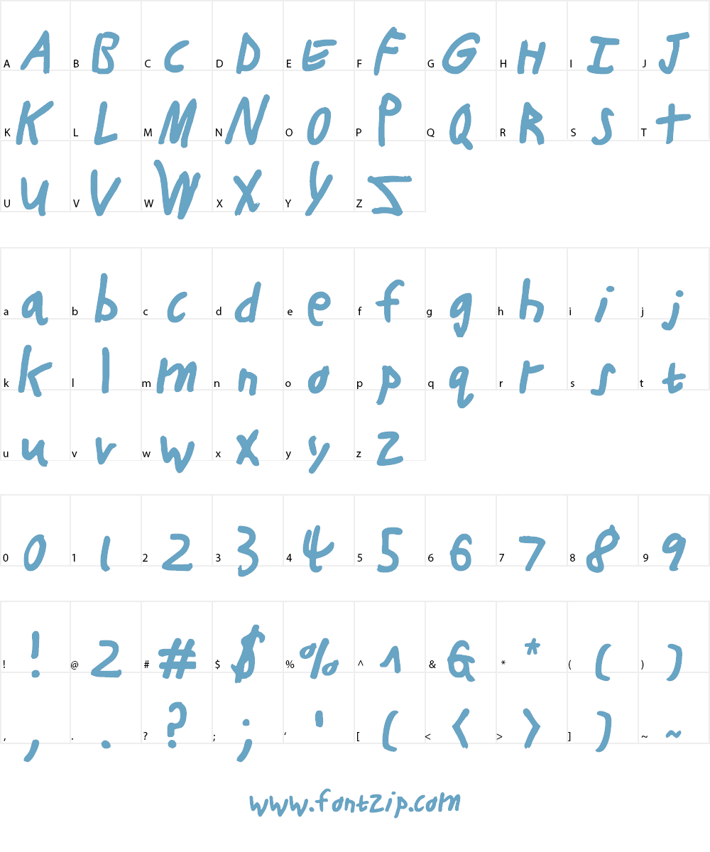 Buttons the Bear Font Character