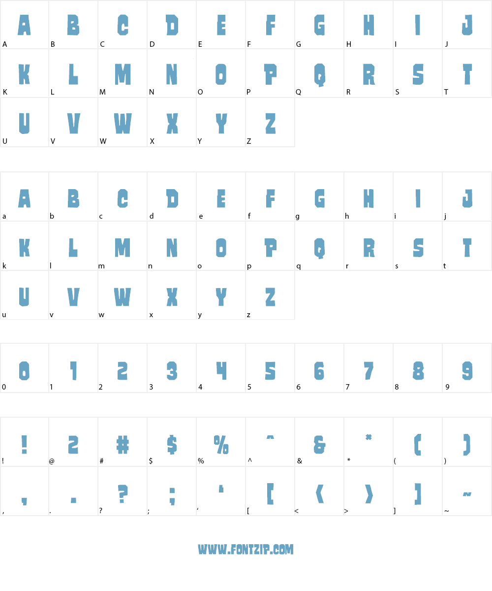 Mindless Brute Font Character