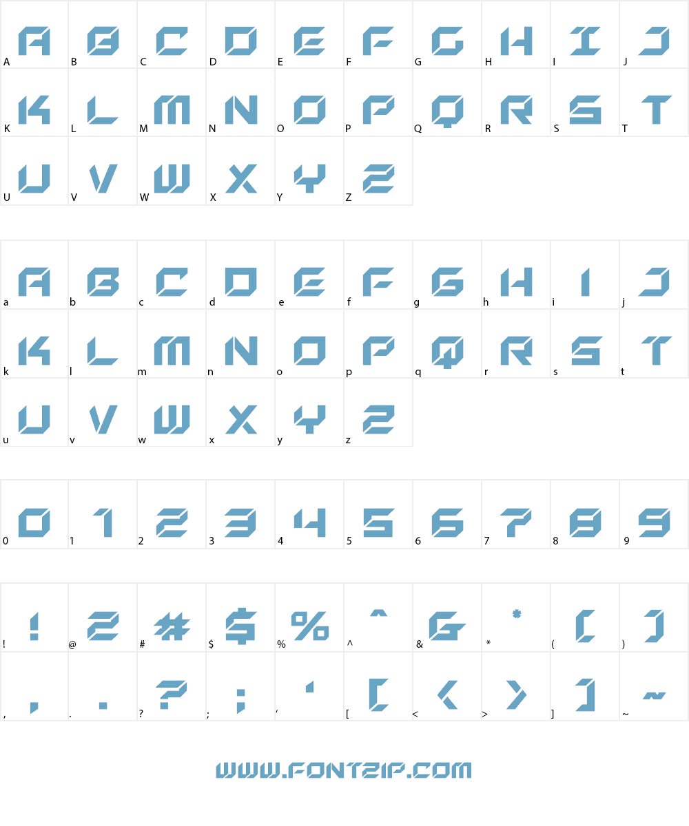 New York Escape Font Character