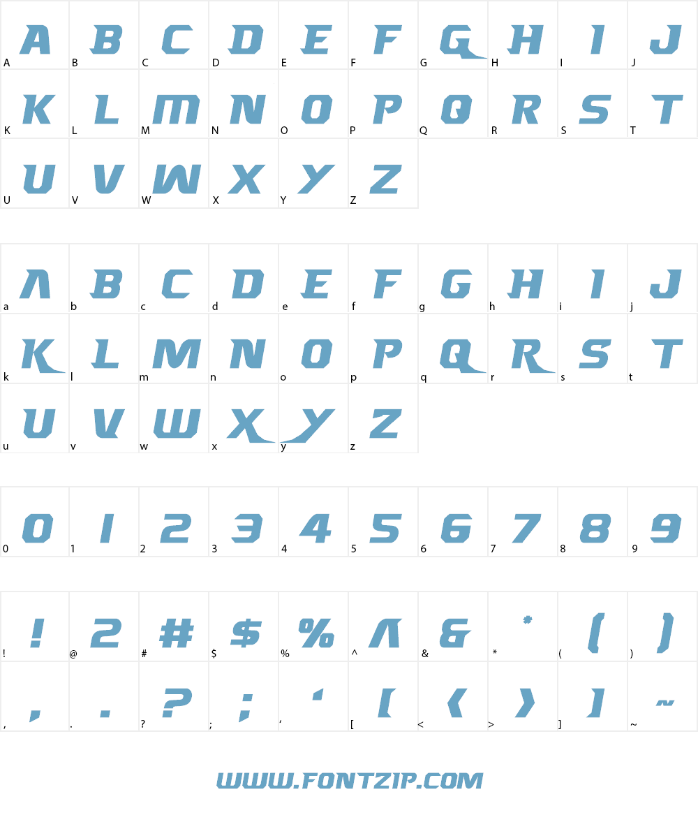 Borgsquad Font Character