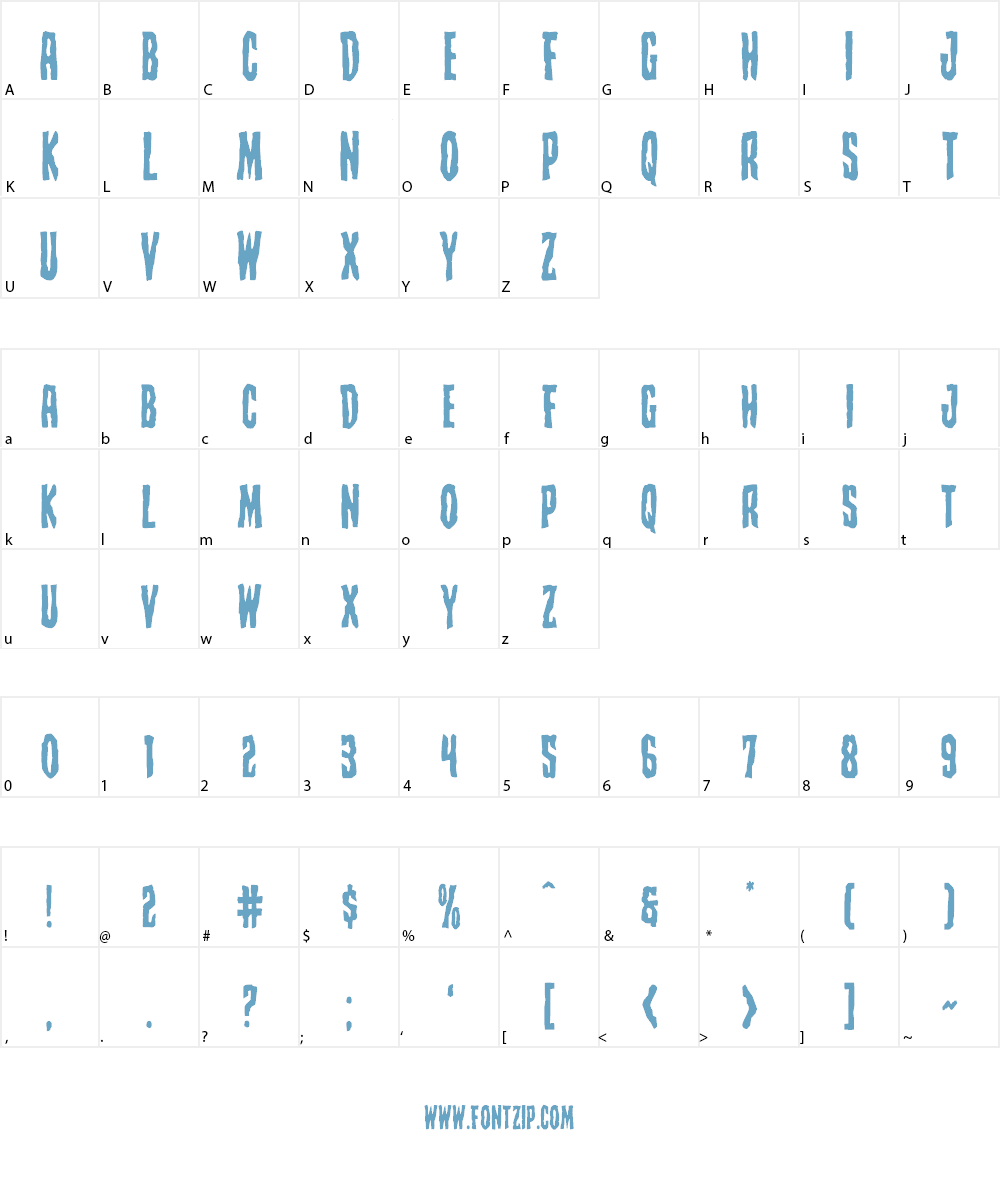 Creepy Crawlers Font Character