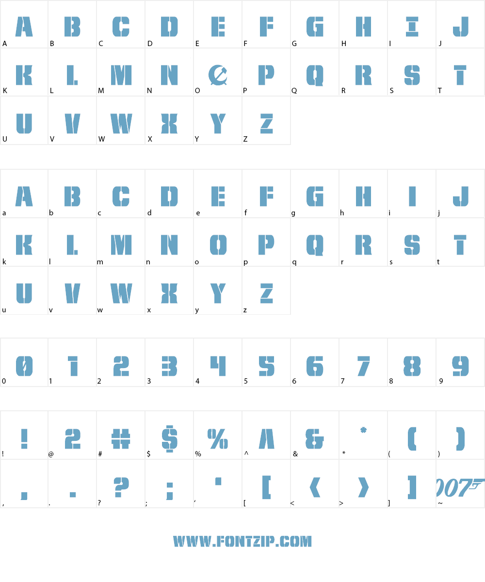 From BOND With Love Font Character
