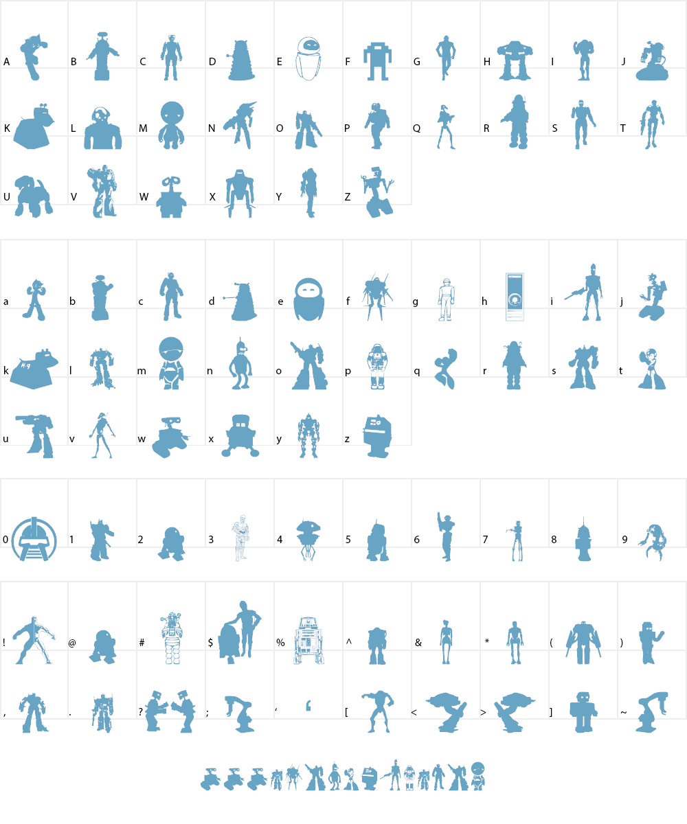 Look sir, droids! Font Character