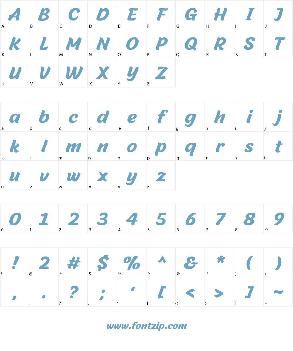 Malvie Font Character