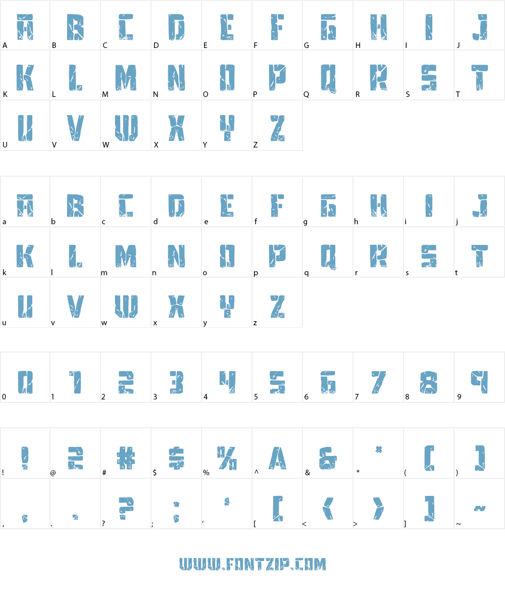 Tower Ruins Font Character