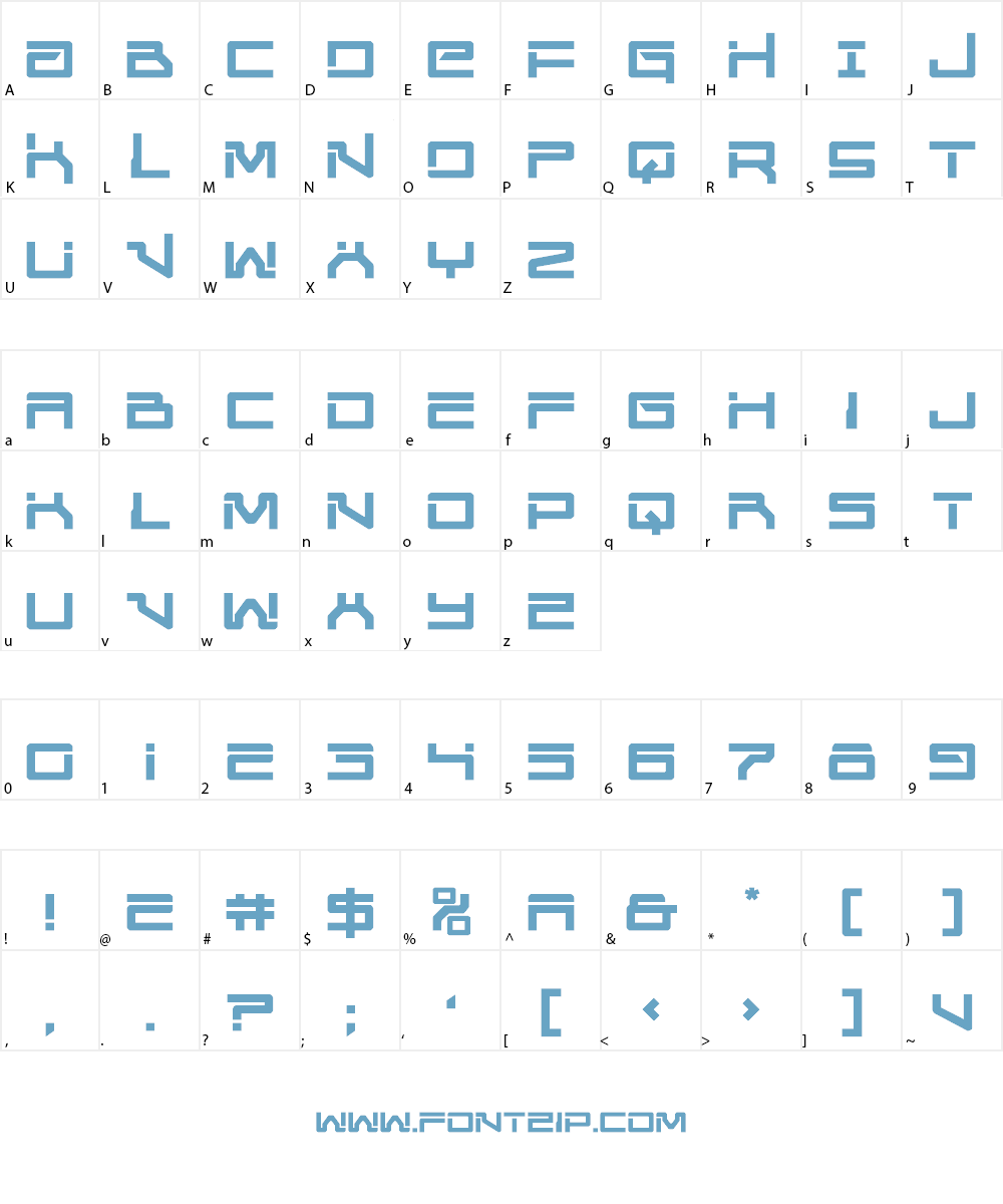 United Planets Font Character