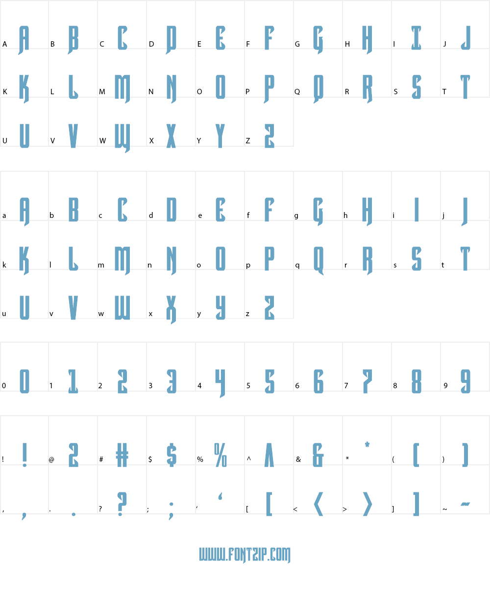 Hawkmoon Font Character