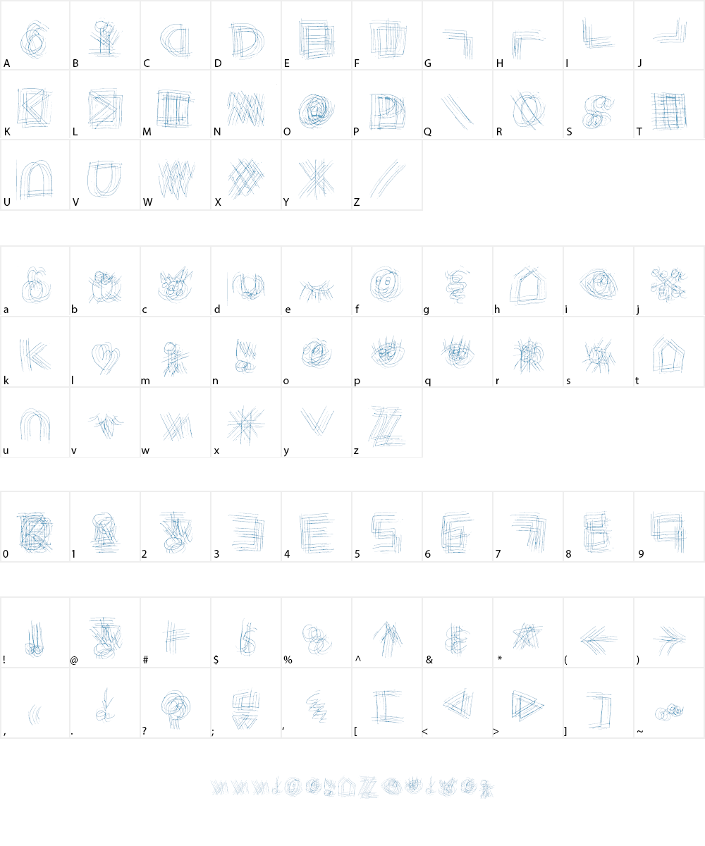 Marvin Doodles Font Character