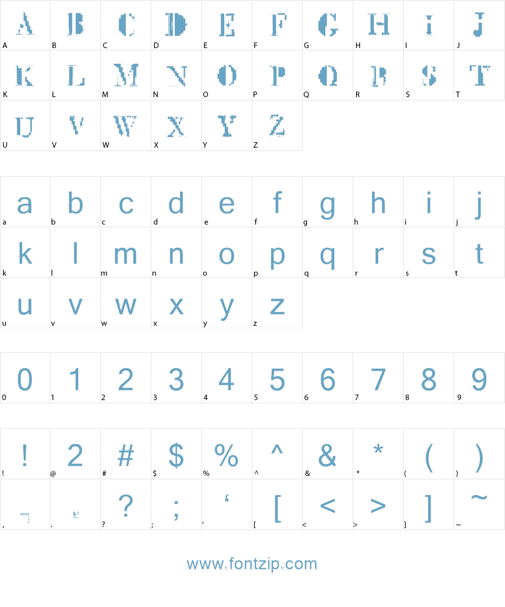 Mck Glitch Font Character