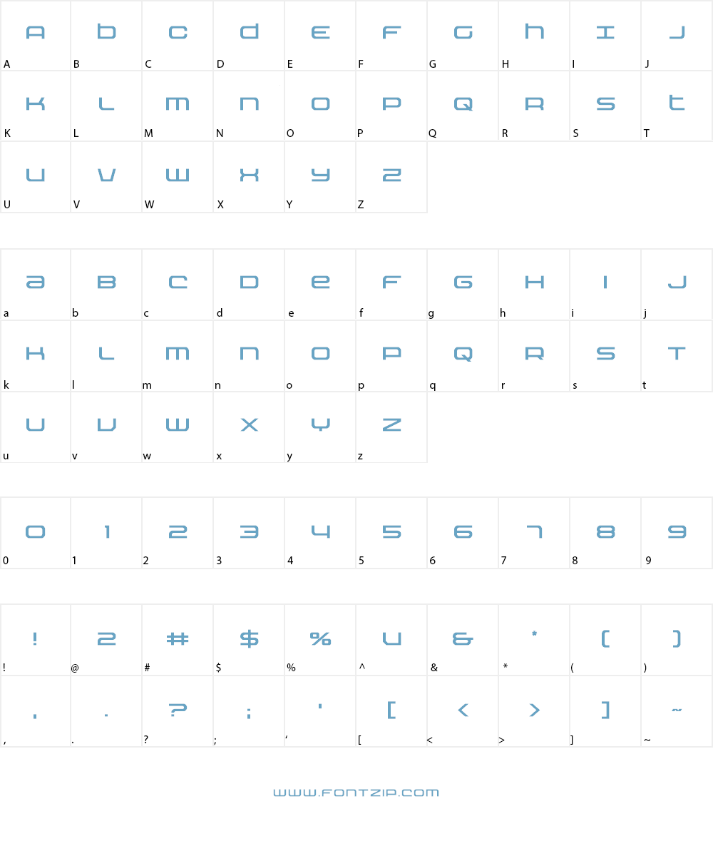 Nextwave Font Character