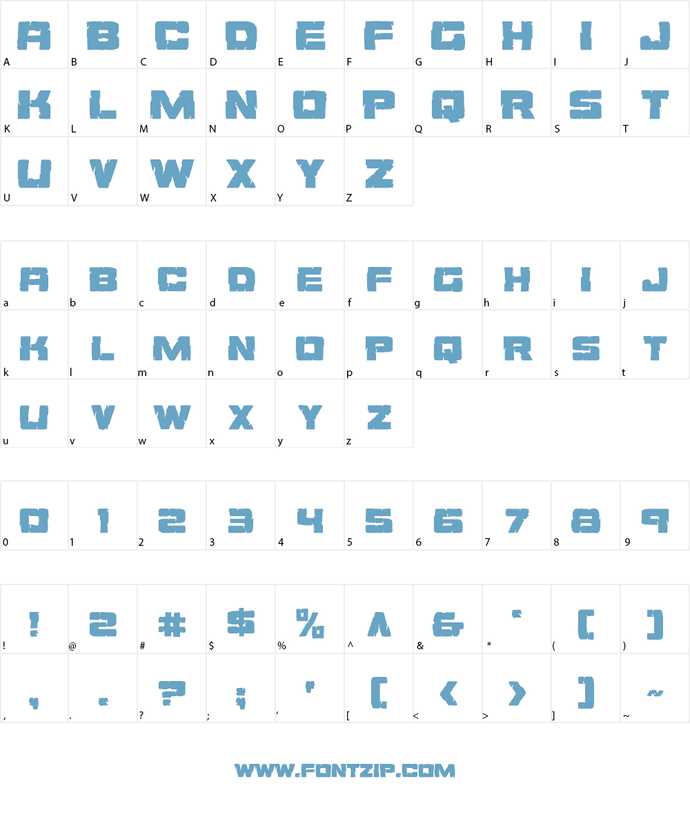 Ore Crusher Font Character