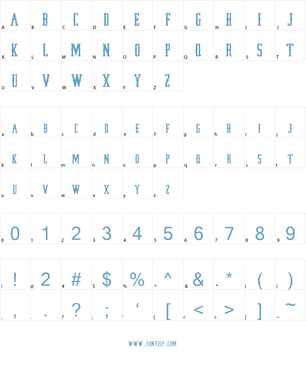 Paralaxdemo Font Character