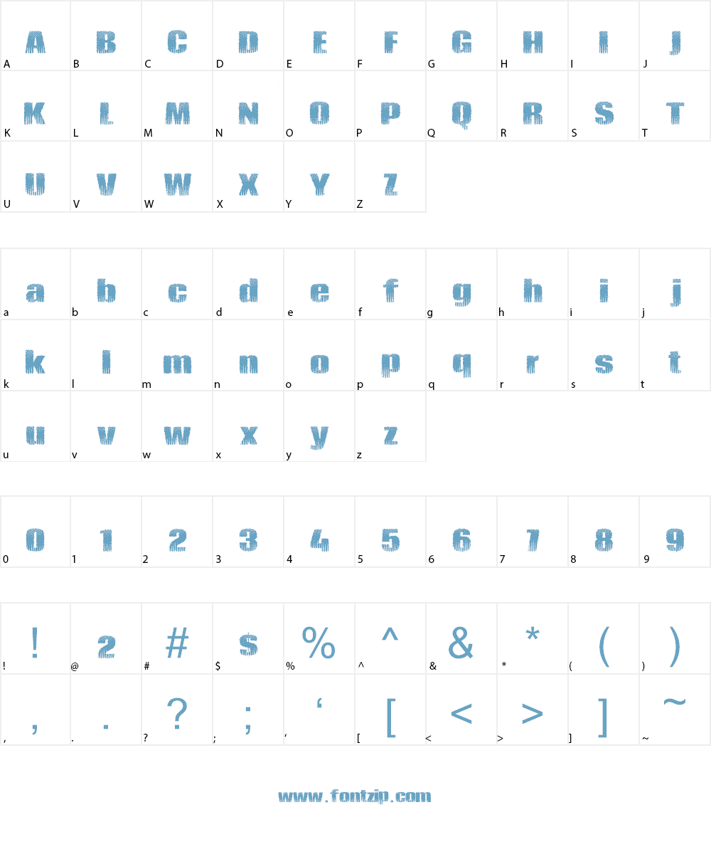 Pirate Zombie Font Character