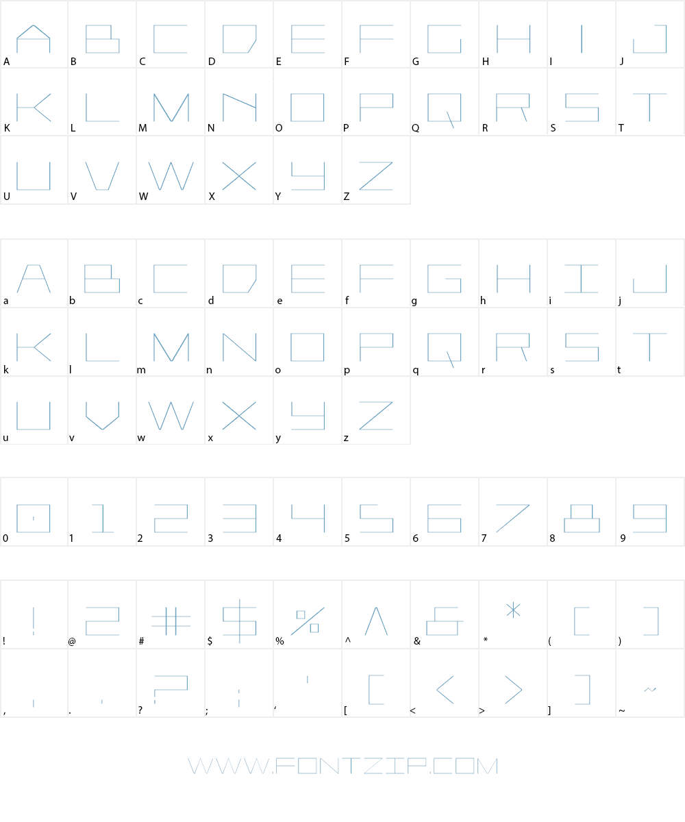 Player 1 Up Font Character