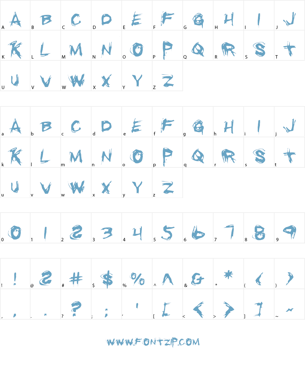 Righteous Kill Font Character