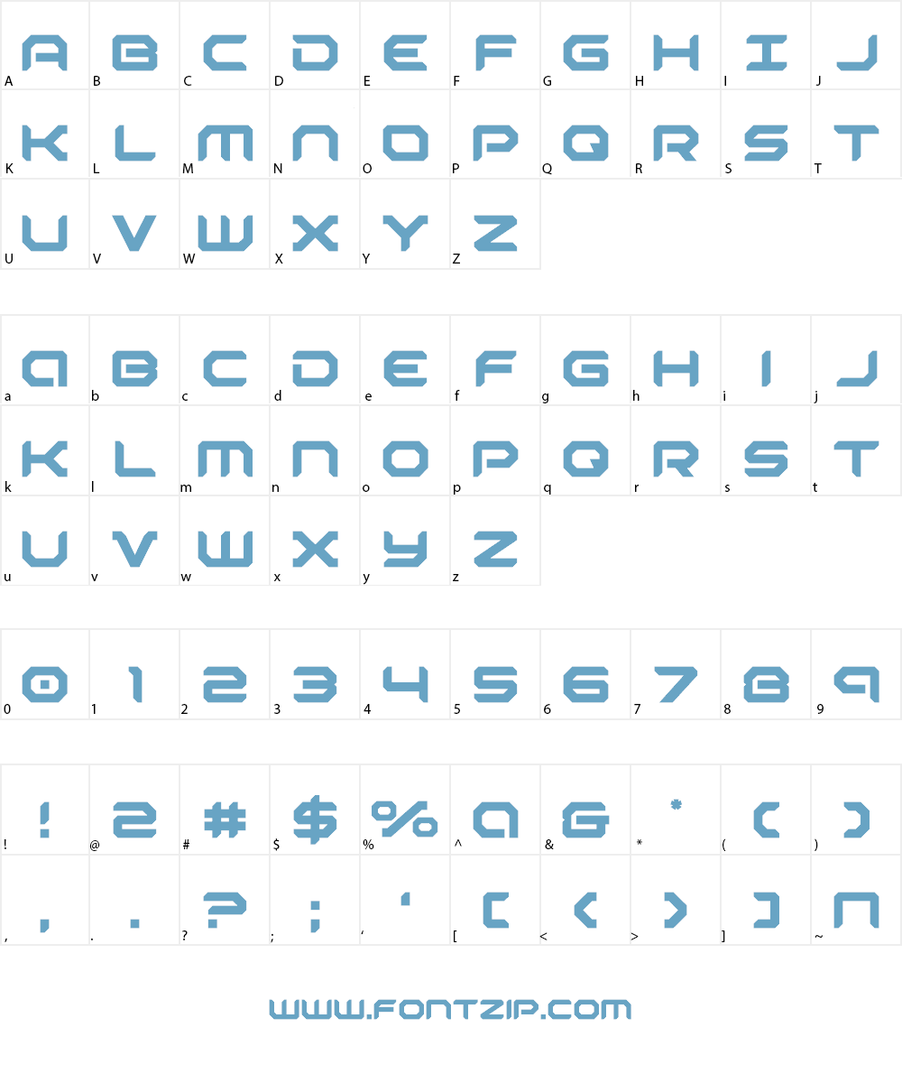 Robotaur Font Character