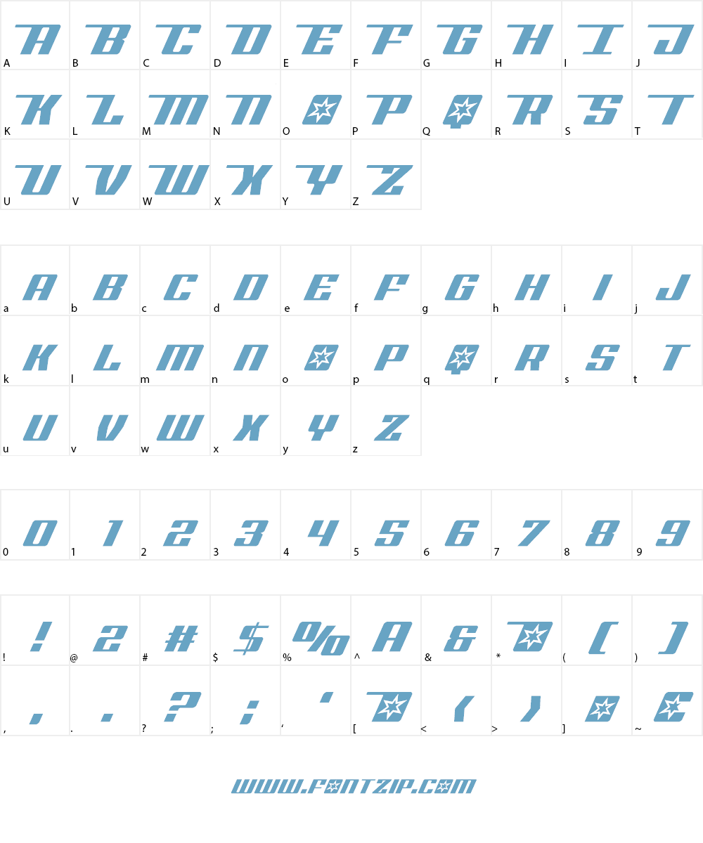 Rocket Pop Font Character