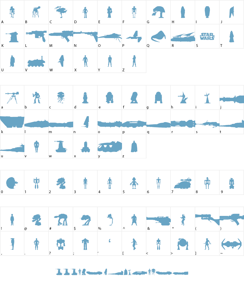 StarWars  Kit Font Character