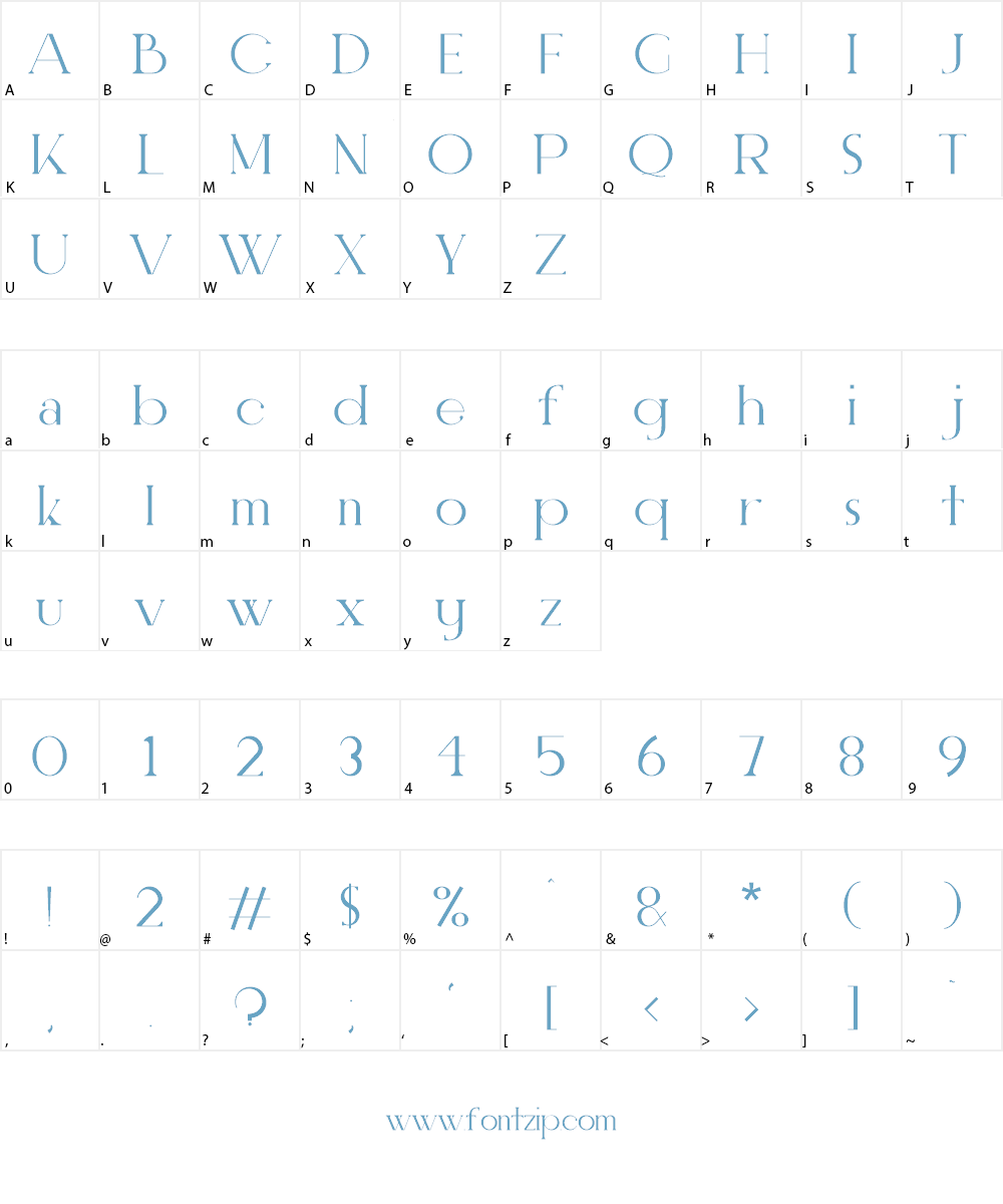 ELEGANT Font Character